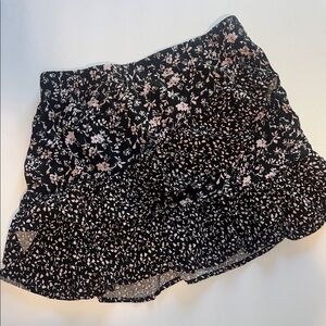 Art Class Kids Skirt - Black and Pink Floral